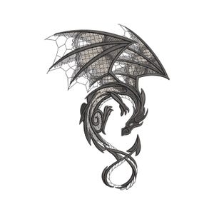 Dragon Embroidery Design | Dragon Embroidery | Mythical Animal Embroidery Designs | Machine Embroidery | Instant Download | PES Files