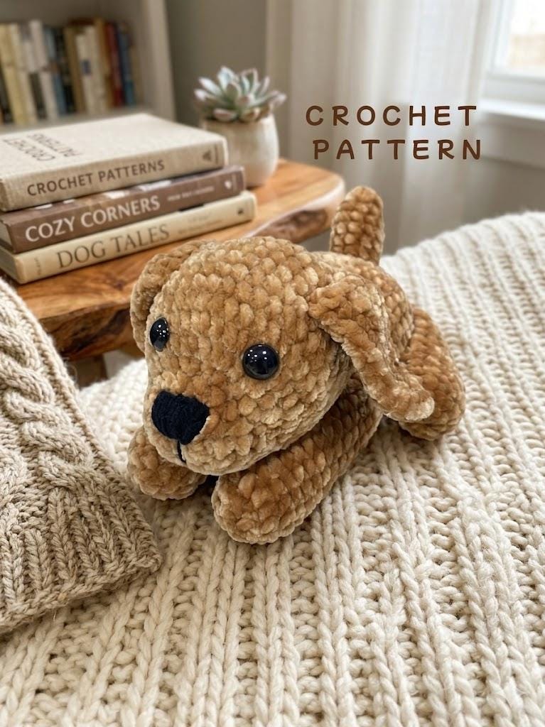 30 Golden Retriever Crochet Patterns to Make a Loyal Handmade Pup 32 Velvet Golden Retriever Amigurumi Puppy
