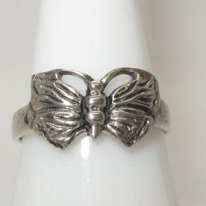 Cute Vintage Sterling Silver Butterfly Ring 925 Size 8.5