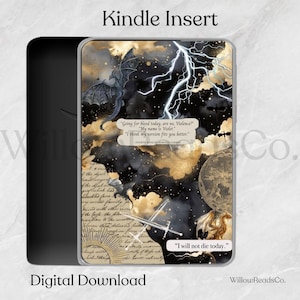 Fourth Wing Kindle Insert: Fantasy Bookish Design (Printable Digital Download)