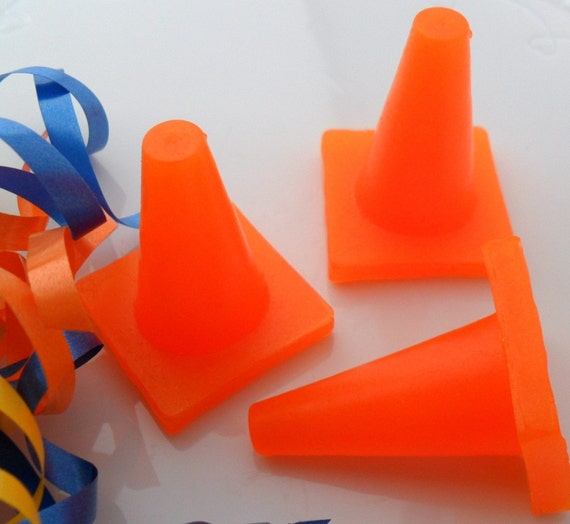 10 Caution Cone Soap Favors, Construction Favors, Construction Birthday Favors, Construction Party, Orange Traffic Cone, Baby Shower Favors Il_570xn