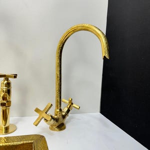 Engraved Brass Bathroom Faucet, Bathroom brass Faucet