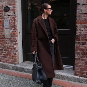 Women Long Full Length Wool Coat, Long Cozy Coat, Plus Size Winter Coat, Dress Coat, Princess Coat, 1950s Vintage inspired Swing coat