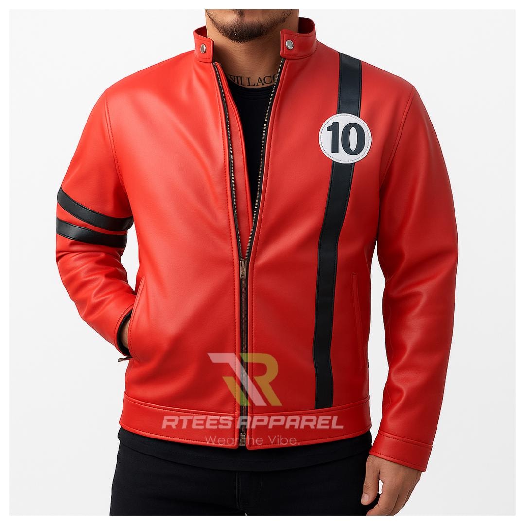 Ben 10 Cosplay Red Leather Jacket: Alien Force Costume - Etsy