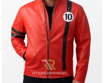 Ben 10 Cosplay Rote Lederjacke: Alien Party Kostüm