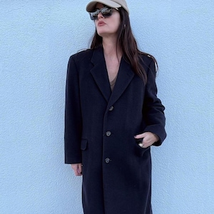 Long Wool Coat for Women, Dark Blue Victorian Coat, Maxi Cashmere Coat, Womens Clothing, Princess Coat, Plus Size Clothing, Blue Wool Coat