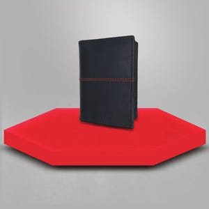 Cartera de cuero hecha a mano para hombre: billetera plegable texturizada con bloqueo RFID, billetera delgada de primera calidad, un regalo de lujo.