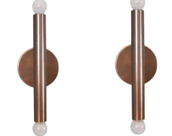 Pair Mid-Century Italian Brass Wall Sconces – Sputnik Nautical Lights