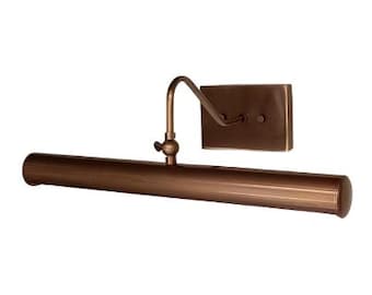 Mid Century Modern Brass Picture Light, Antique Style 20" Wall Art Lamp