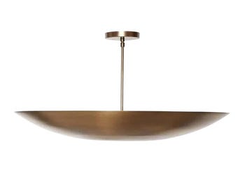 Handmade 6-Light Flush Mount Mid Century Brass Modern  Ceiling Light