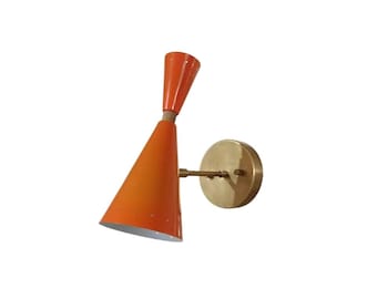Handmade Mid Century  Diabolo Vanity  Wall Sconce Light Fixture 1950's