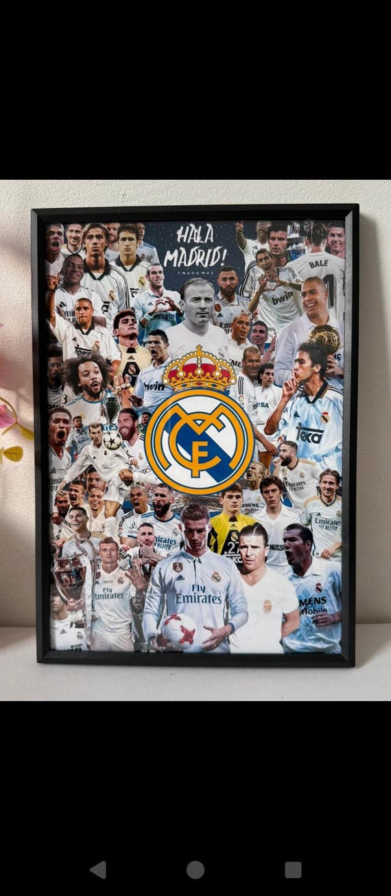 レアル・マドリードのレジェンド コラージュ アイコニック ポスター