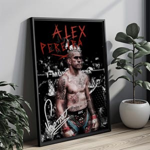 Alex Pereira &#39;Poatan&#39; | Iconic Moment| UFC MMA Fighter| Wall Decor| Print | Poster Framed
