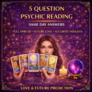 Ask 5 Questions Psychic Reading | Same Day Tarot Answers | Love & Future Guidance | Honest Clairvoyant Reading