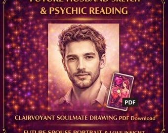 ¿Quién es tu futuro esposo? Dibujo psíquico y lectura de tarot / Dibujo clarividente de alma gemela / Descarga instantánea en PDF