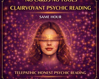 Lectura psíquica clarividente sin cartas / Lectura de energía telepática el mismo día / Consejos espirituales psíquicos honestos