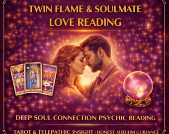 Lectura de amor de llamas gemelas el mismo día / Lectura psíquica profunda de almas gemelas / Percepción profunda del tarot de conexión / Médium clarividente honesto