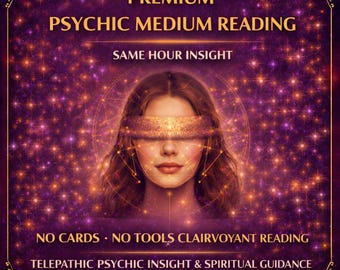 Lectura psíquica premium en la misma hora / Sin cartas ni herramientas Lectura clarividente / Percepción psíquica telepática y guía espiritual