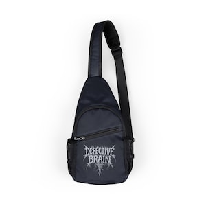 Defective Brain Sling Bag – Gothic Horror Streetwear Crossbody