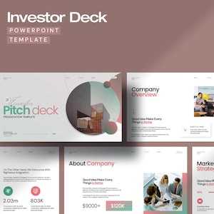 Clean and Modern Investor Pitch Deck Template - Editable Format