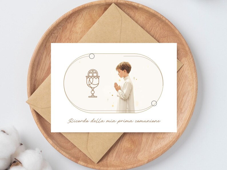Editable First Communion Card Template (canva), Instant Download - Etsy