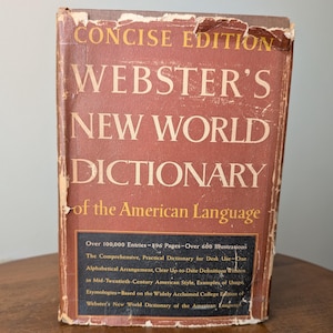 1956 Dictionary, Webster's New World Dictionary, Vintage Dictionary, Vintage Book