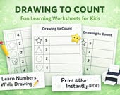 Preschool Counting Worksheets | Drawing to Learn Numbers Activity (PDF Download)