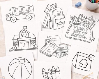 Back to School Coloring Pages – 8 Printable Activity Sheets (PDF Download)