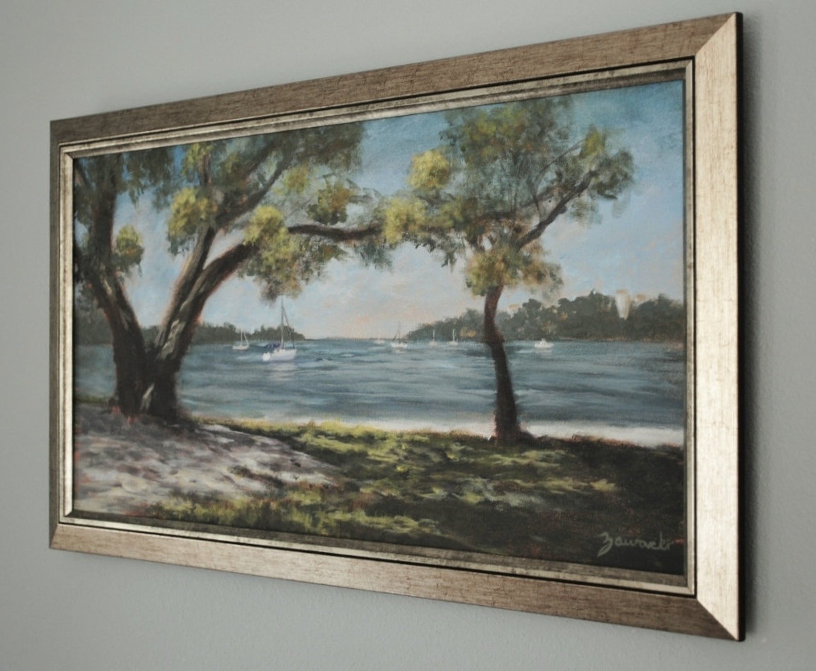 Original Framed Plein Air painting Sarasota Florida wall art Etsy