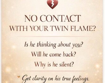 No Contact Twin Flame Reading | Will He Come Back | Twin Flame Separation | Love Energy Analysis