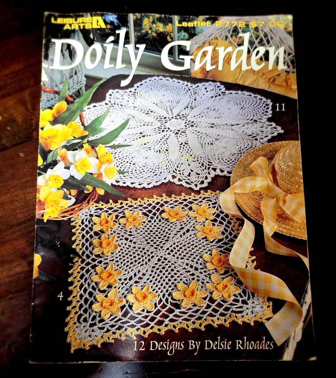 Doily Garden - 1995 Vintage Crochet Pattern Booklet #2772 - 12 Floral ...