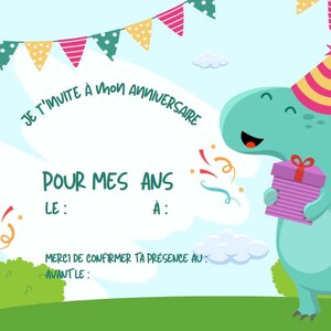 Invitation anniversaire à imprimer – carte à remplir à la main | PDF enfant