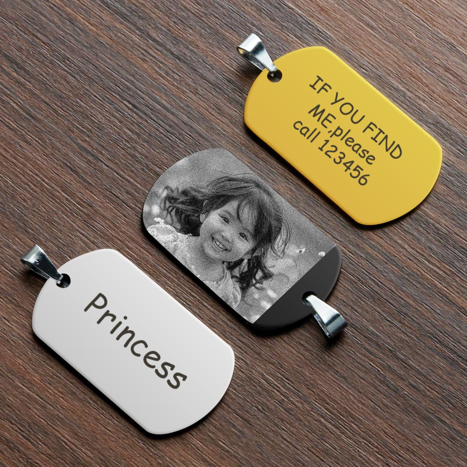 Personalized laser-engraved dog tags, military-style card ID keychains-as gifts for his boyfriend, husband, father, birthday,or anniversary.