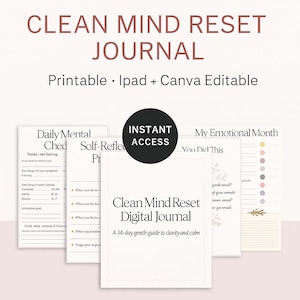 Mental Health Journal Printable | Self Care Planner PDF