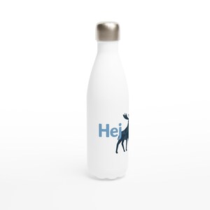 White stainless steel water bottle (17oz)