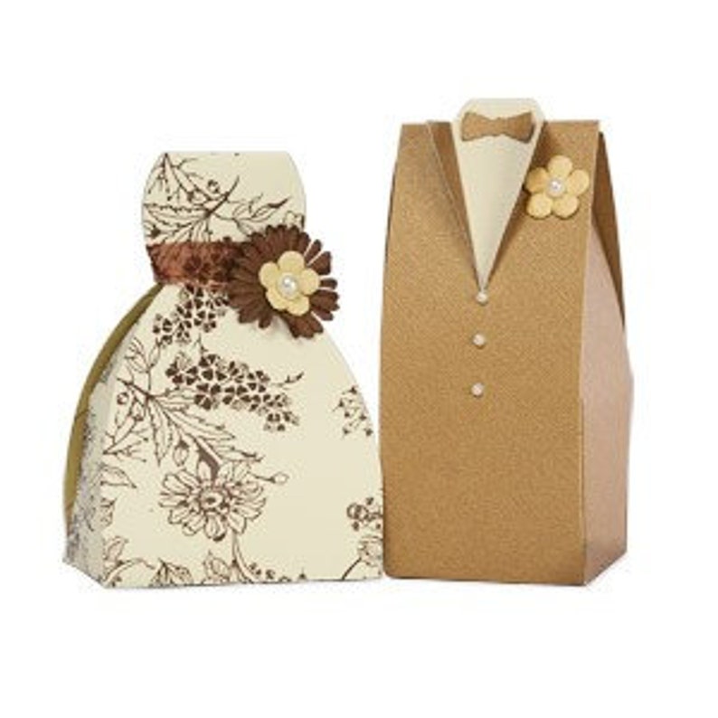 12 Dress Favor Boxes reindeer Base Wedding Bridal Shower Etsy