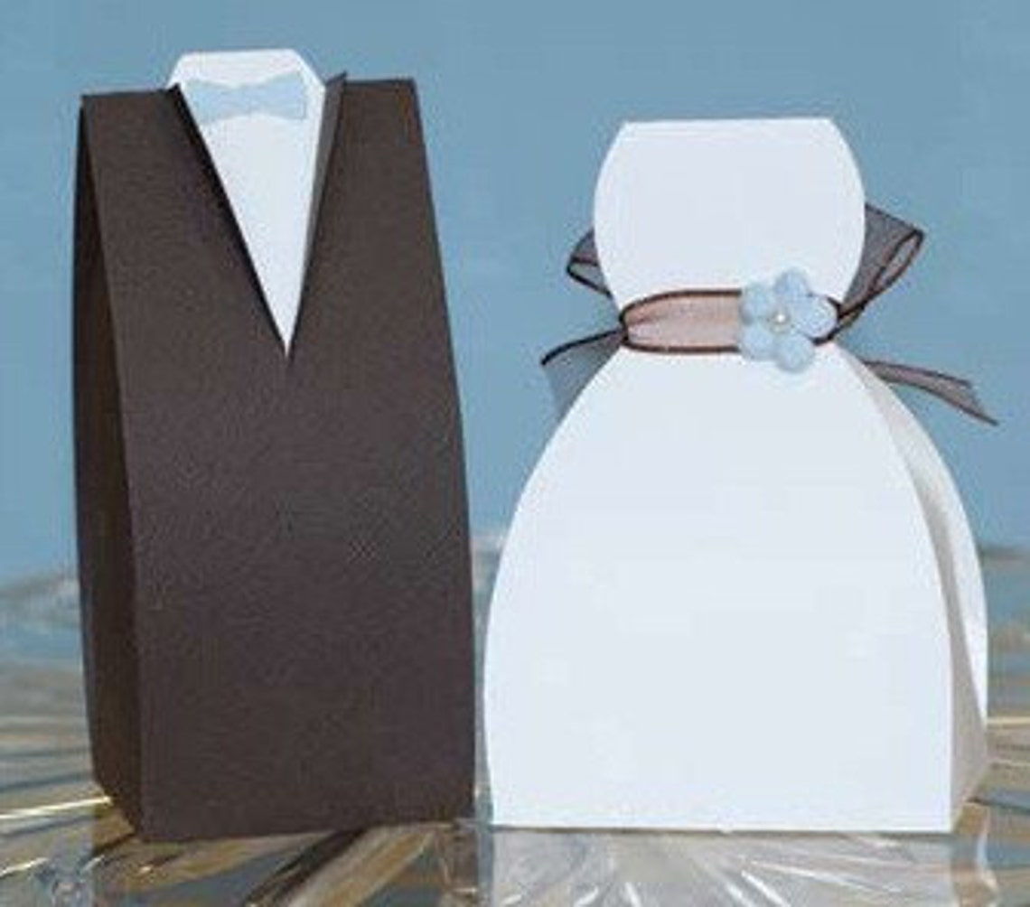 12 Dress Favor Boxes reindeer Base Wedding Bridal Shower Etsy