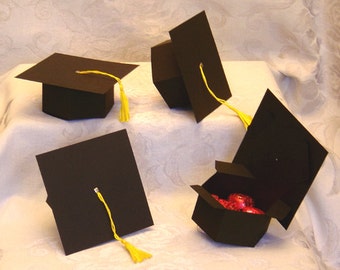 12 Graduation Hat Party Favor Boxes Favors Box Graduate