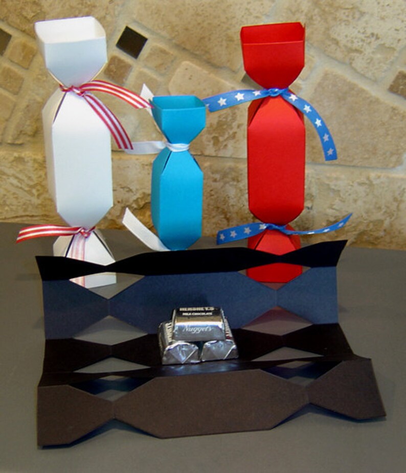 6 Large Candy Cracker Favor Boxes Wedding Bridal Shower Birthday Party