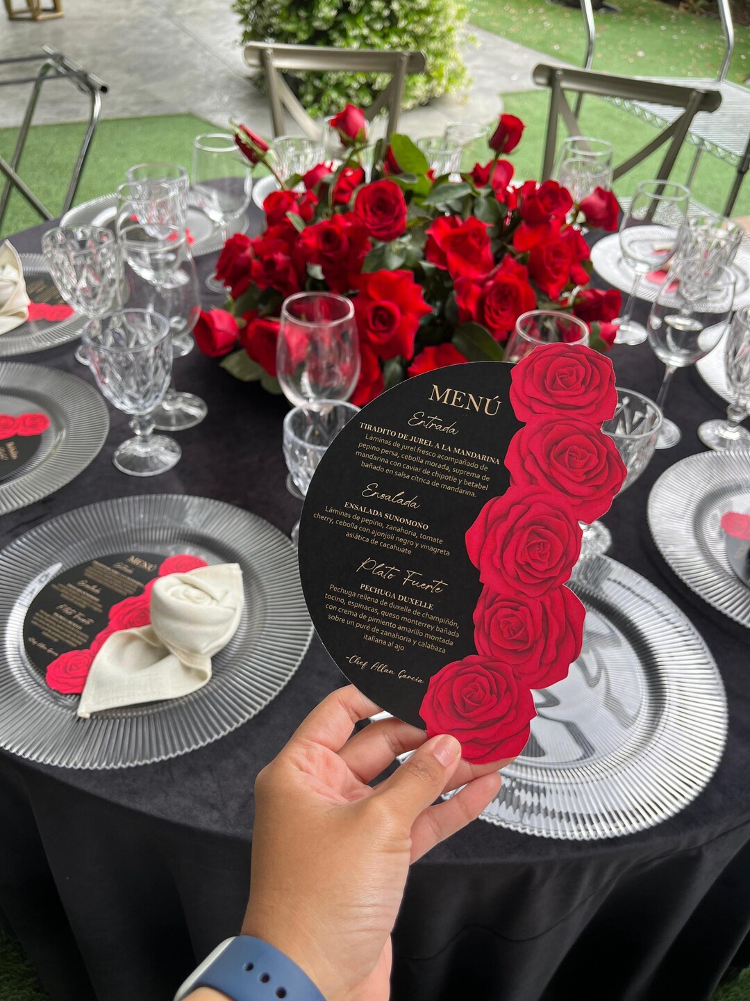 Menús de rosas personalizadas - Etsy México