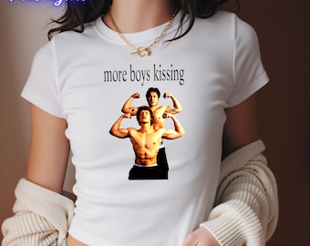 More Boys Kissing Graphic Baby-T-shirt, crop top Connor Storrie Hudson Williams, Game Changers Gay Sport Graphic T-shirt, M M Romance Books-T-shirt