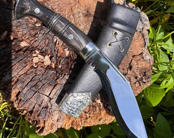 Cuchillo pequeño forjado a mano con funda – Marca del fabricante grabada – Cuchillo de regalo hecho a mano