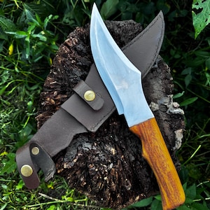 Hand Forged Serbian Chef Knife, High Carbon Steel Meat Cleaver, Heavy Duty Butcher Knife with Wood Handle, BBQ & Kitchen Chopper Gift