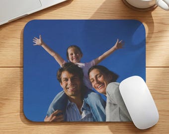 Custom Mouse Pad, Personalized Photo or Logo Mousepad, Family Photo, Collage, Desk Decor, Coworker Gift, Custom Office Gift