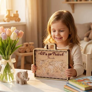 Salvadanaio in acrilico personalizzato / Salvadanaio personalizzato per bambini e adulti / Salvadanaio in legno stratificato 3D, acrilico / Regalo con nome / Scatola portaoggetti da viaggio