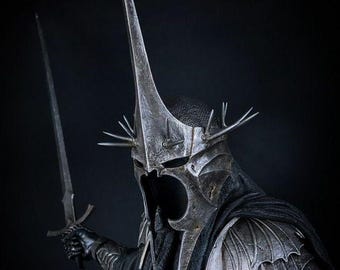 Nazgul Ringwraith Full Costume: Steel Helmet, Gauntlets, Cloak - Lord of the Rings