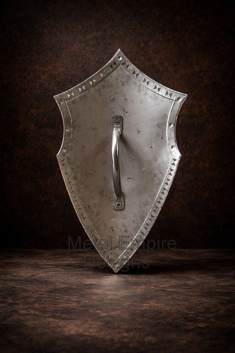 Medium Shield Handle Handcrafted Stainless Steel Medieval Shield – Polished Gothic Knight ...