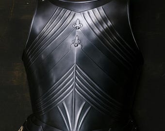 Medieval New 18GA Steel Upper Body Gothic Armor Breastplate Cuirass Knight Armor Jacket SCA Larp Cosplay Battle Armor Halloween Costume