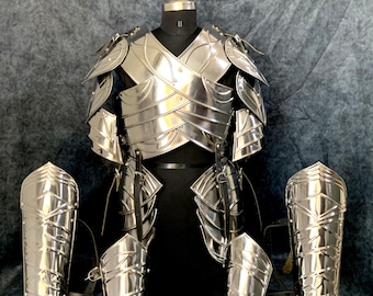 Elven Warrior Armor Set: Steel LARP Cosplay - Medieval Fantasy Costume
