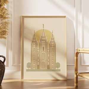 Salt Lake Temple | LDS Home Decor | Wedding gift | SLC Temple art | Mormon Digital Poster | LDS Art